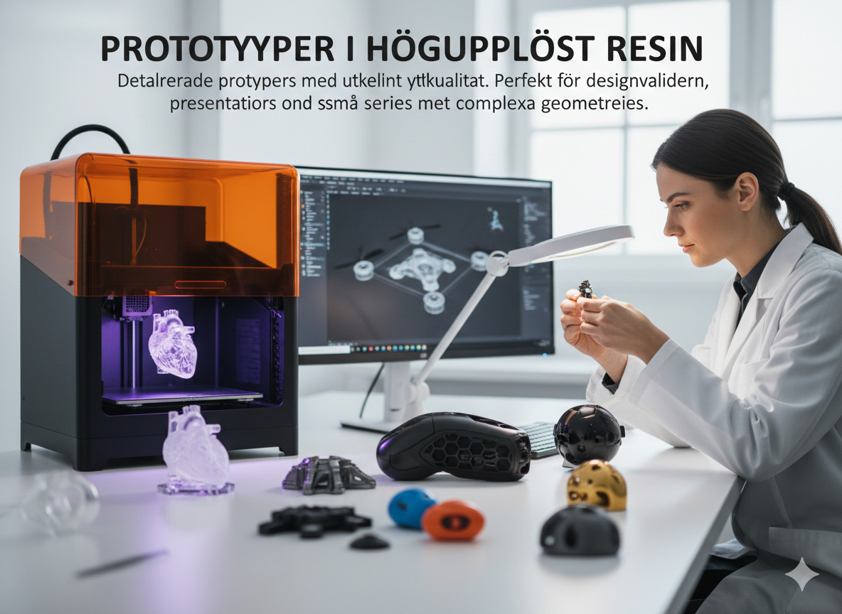 Prototyper i högupplöst resin